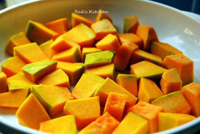 cut pumpkin
