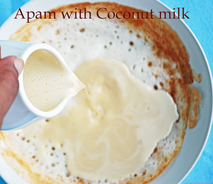 appam with sweet coconut milk 