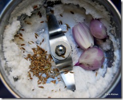 Coconut, jeera, shallot