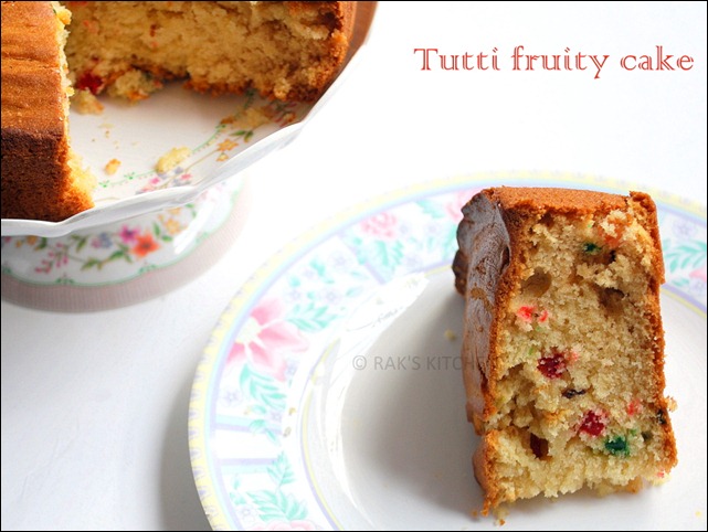 Tutti Frutti Cake Recipe (Eggless) - Spice Up The Curry