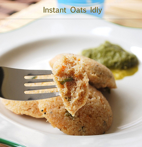 oats idli | Instant oats idli with wheat rava
