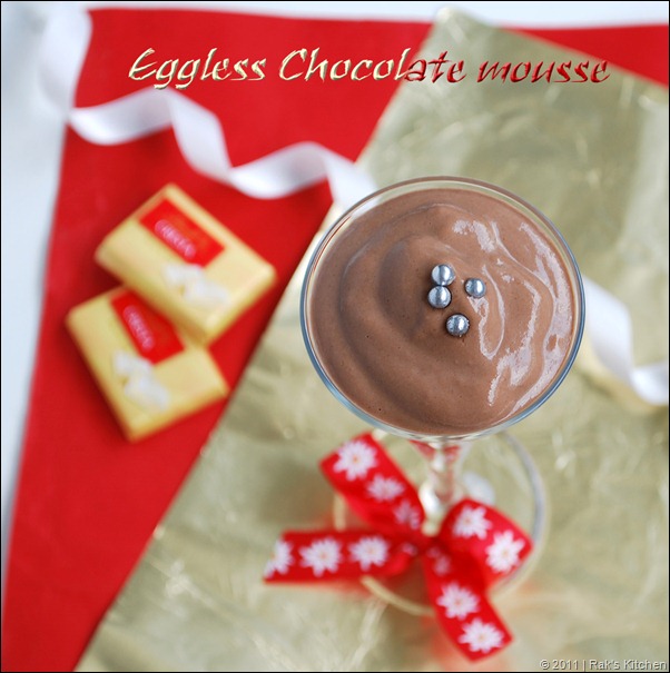 Eggless chocolate mousse recipe - Raks Kitchen