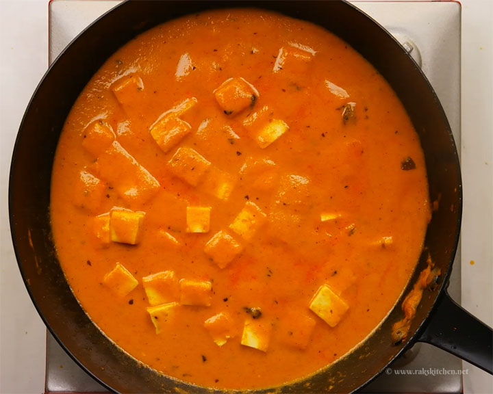 Paneer butter masala ready