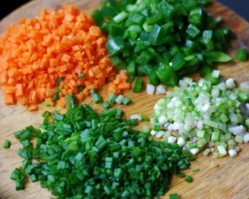 chopped vegetables