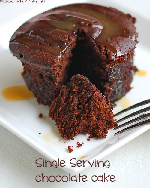 Microwave single serving chocolate cake - Raks Kitchen