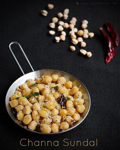 Chana sundal recipe (Kondakadalai sundal) - Raks Kitchen