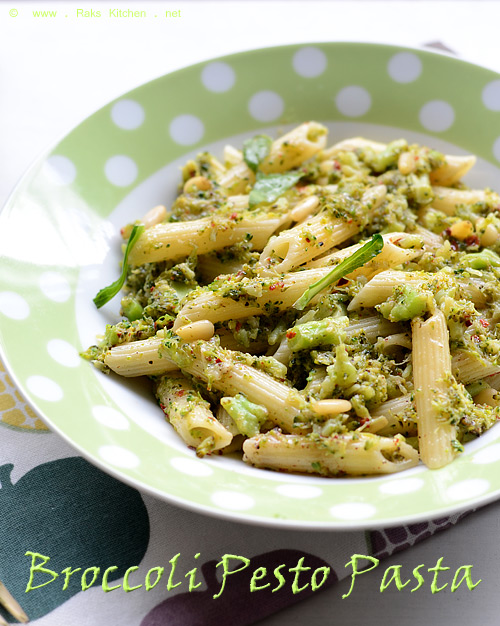 Broccoli pesto pasta recipe - Raks Kitchen