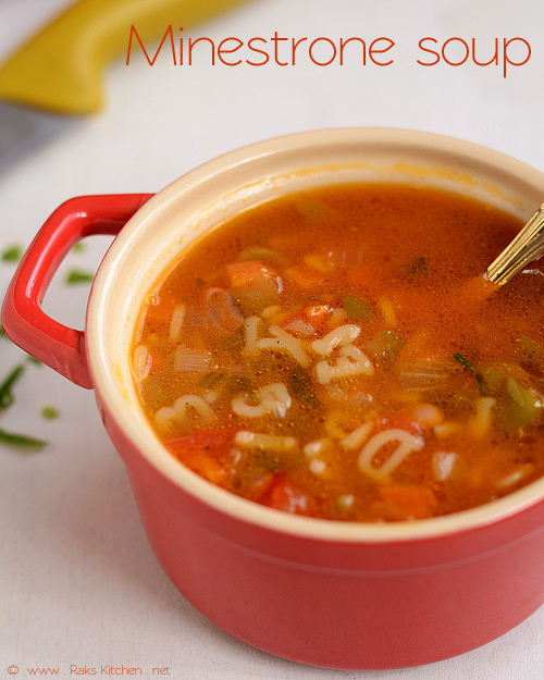 Minestrone soup recipe  (Vegetarian)