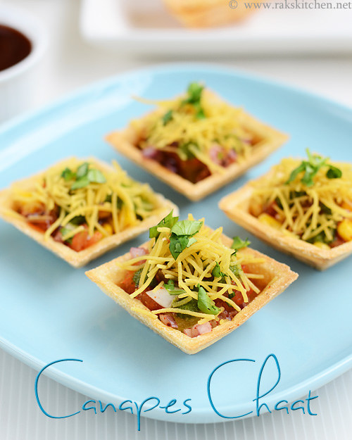 Canapes Chaat Canape Chaat Recipe Raks Kitchen