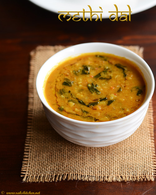 Methi dal recipe | Methi dal with moong dal - Raks Kitchen