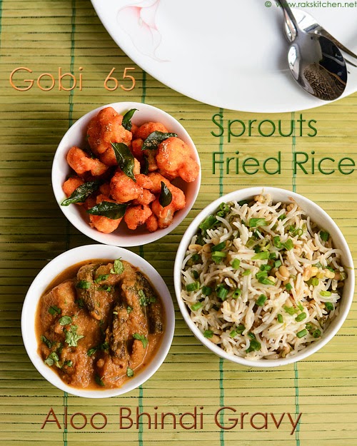 Indian lunch menu ideas - Raks Kitchen