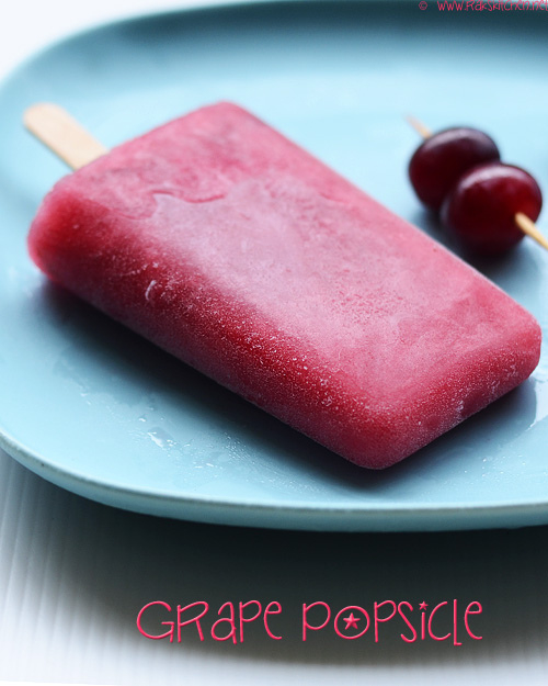 Grape popsicle recipe | Popsicle recipes - Raks Kitchen