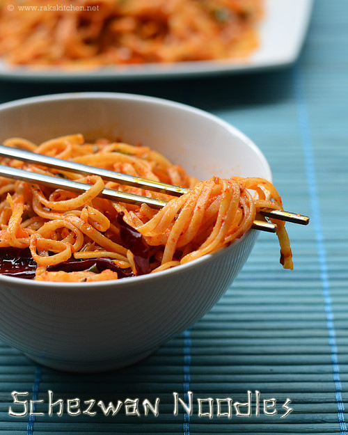 Schezwan Noodles Recipe + Video (Easy Veg Schezwan Noodles)