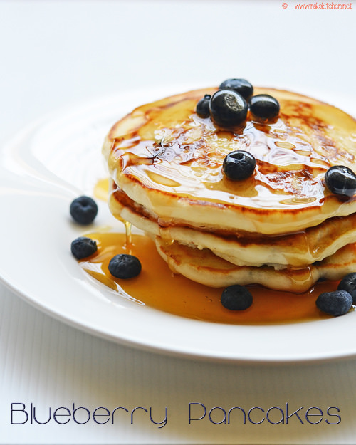 egg-free blueberry pancake