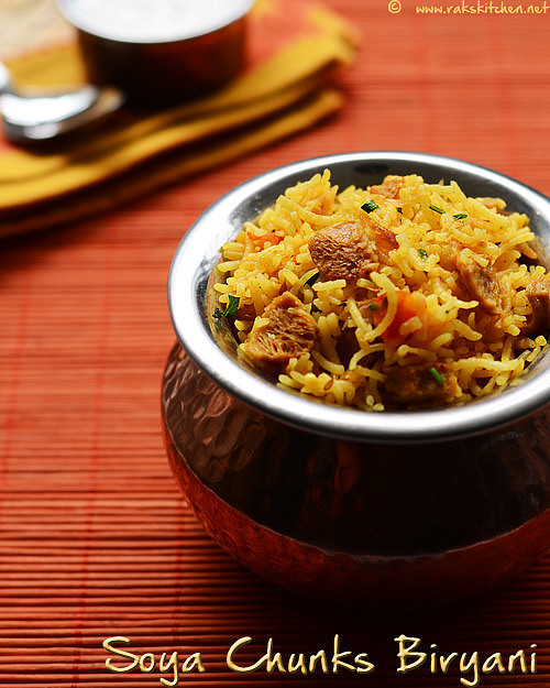 Soya Chunks Biryani Recipe Meal Maker