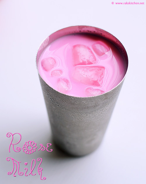 Rose Milk {Refreshing Drink with Rose Essence}