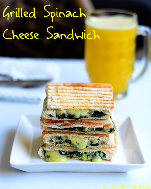 spinach cheese sandwich Indian