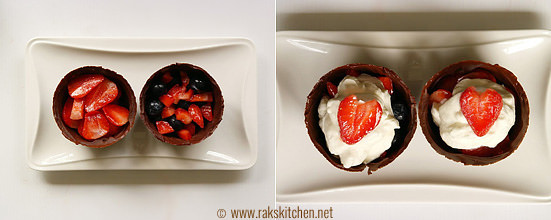 Edible Chocolate Cups, How To Make Chocolate Cups - Raks Kitchen