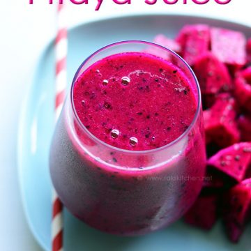 Dragon fruit juice recipe | Pitaya juice - Raks Kitchen