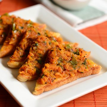 Masala Toast Recipe, Iyengar Bakery Style - Raks Kitchen