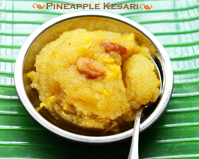 pineapple kesari bath hebbar's kitchen