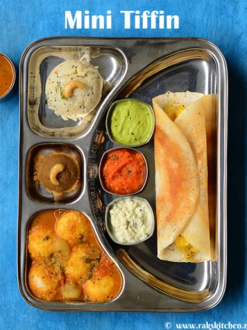 Indian lunch menu ideas - Raks Kitchen