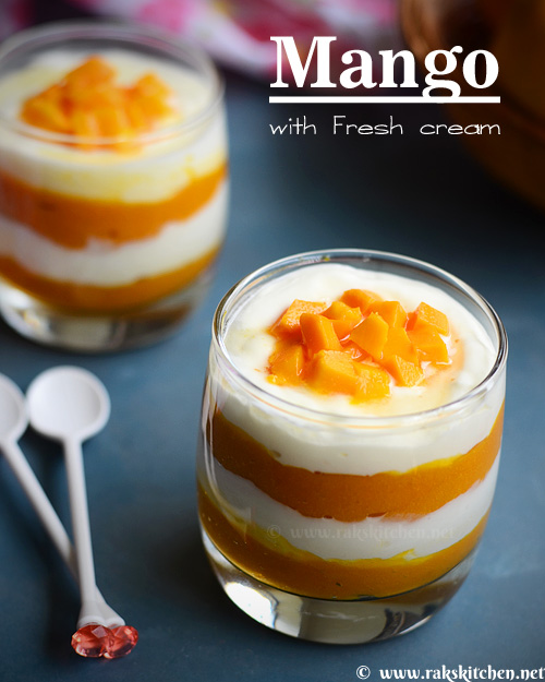 mango with cream