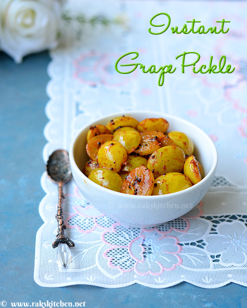 Instant grape pickle recipe Instant grape pickle recipe