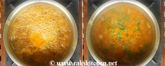 boil, sambar ready