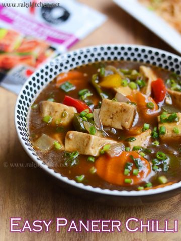 easy paneer chilli with chings masala