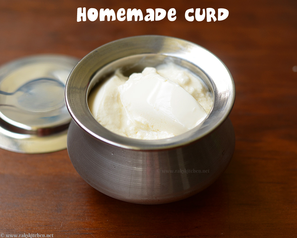 A bowl full of thick homemade curd