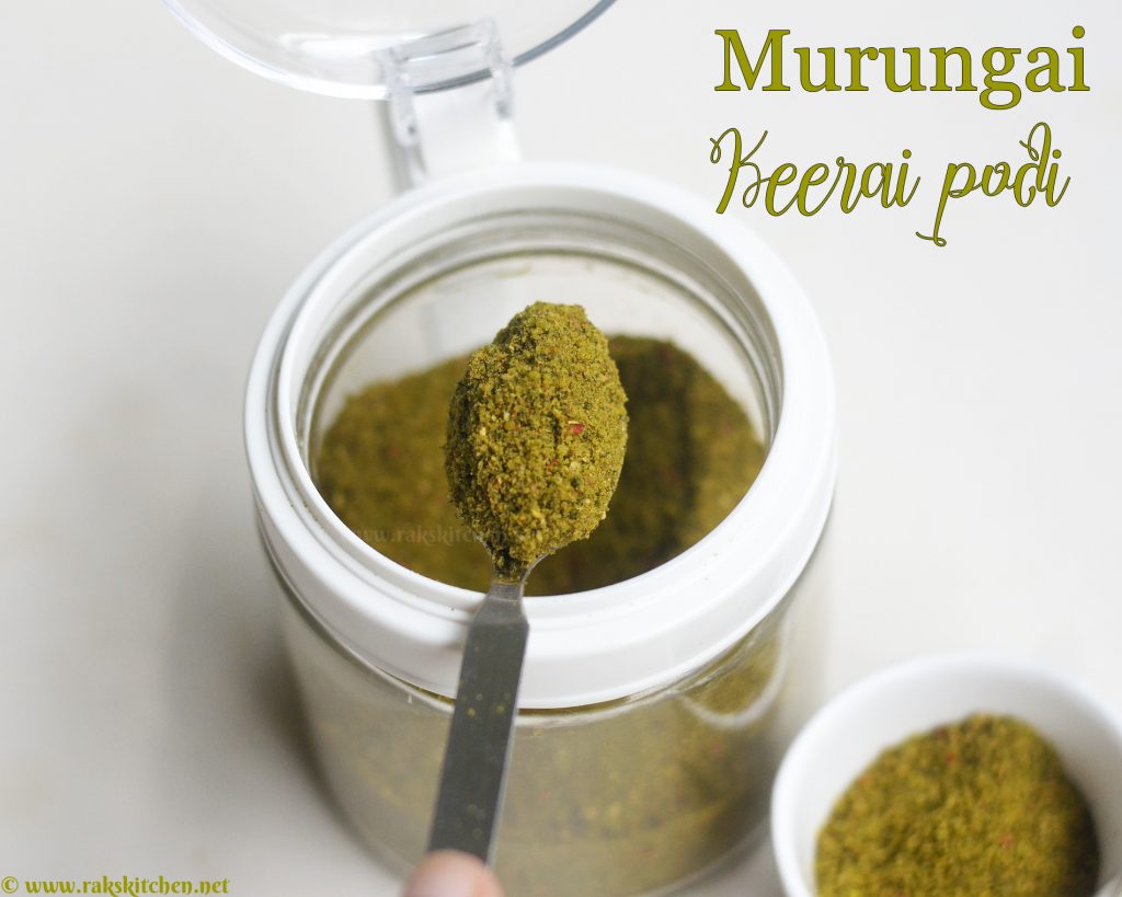 Murungai keerai podi, sobrecoxa em pó para arroz 7 murunga-keerai-podi