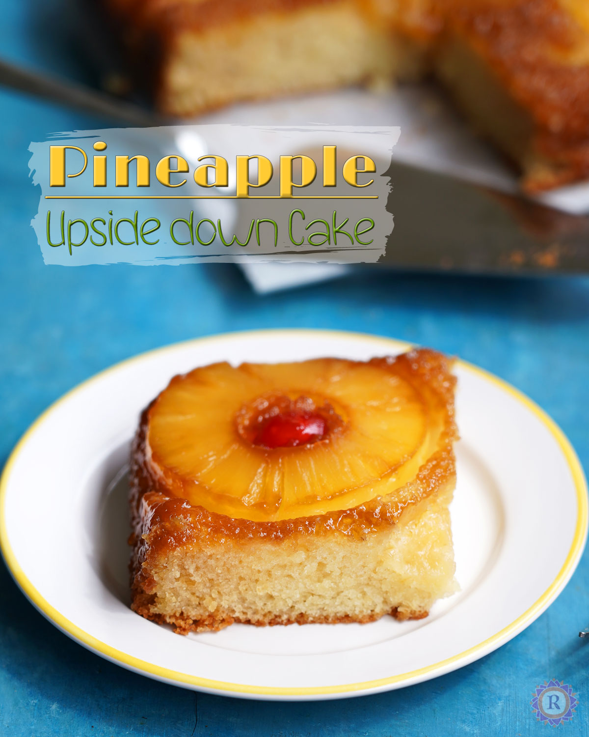 eggless pineapple upside down cake