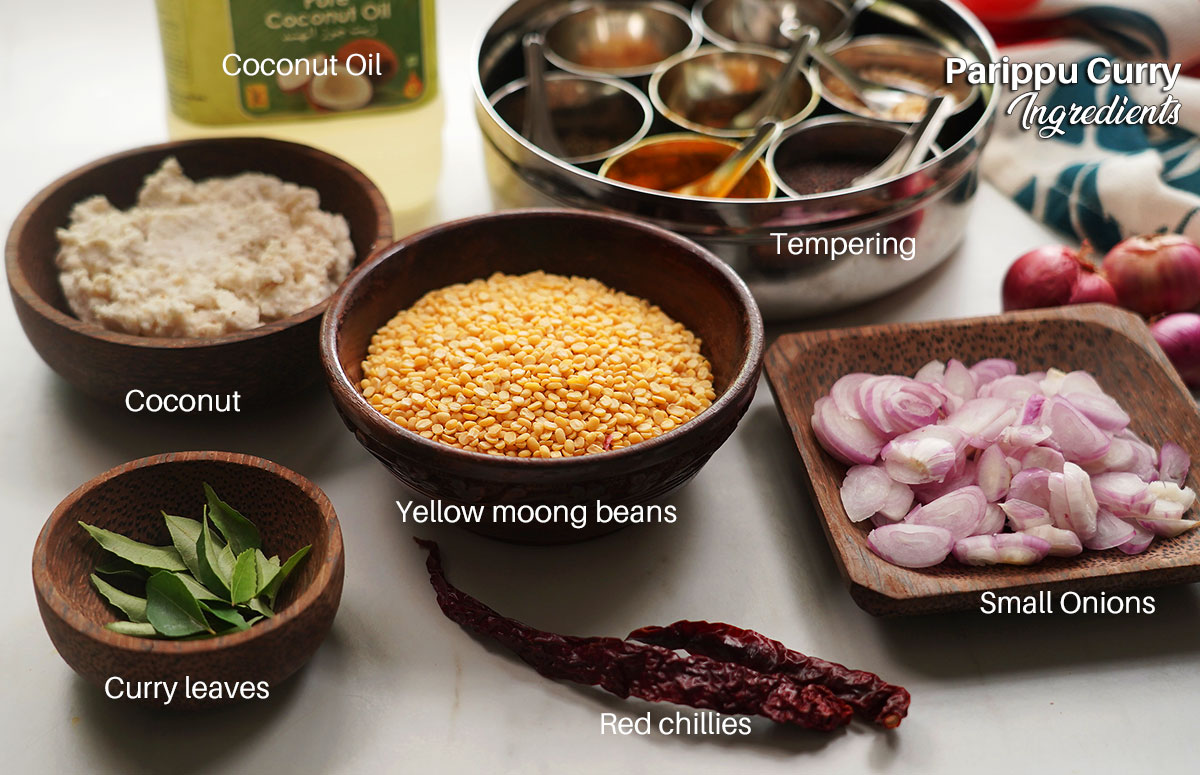 Ingredients for parippu curry