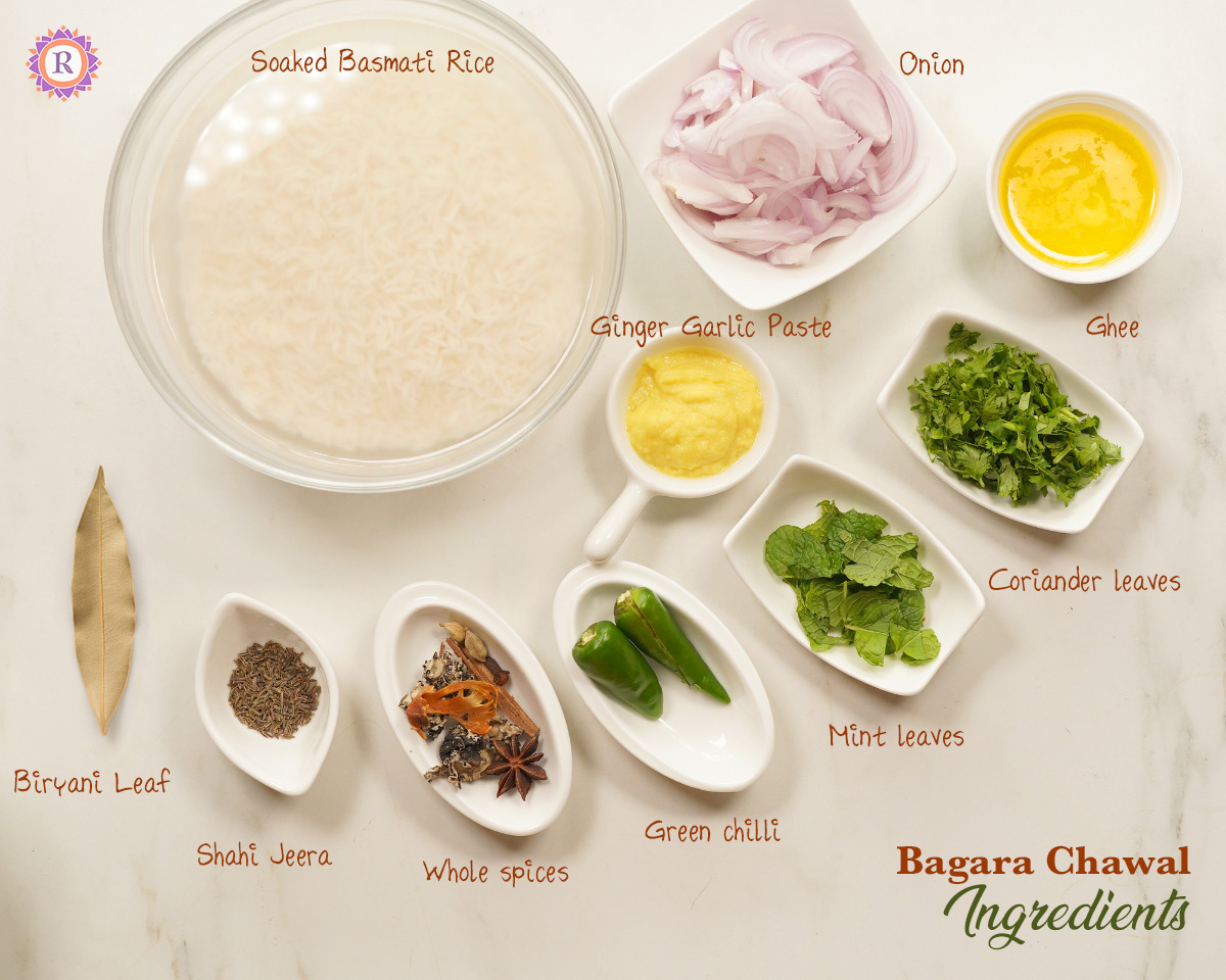 ingredients needed for bagara chawal