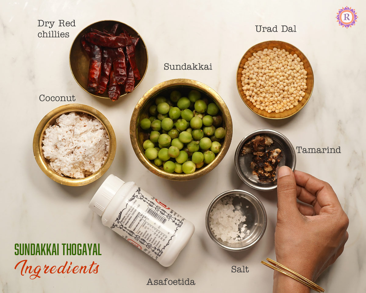 ingredients for sundakkai thogayal