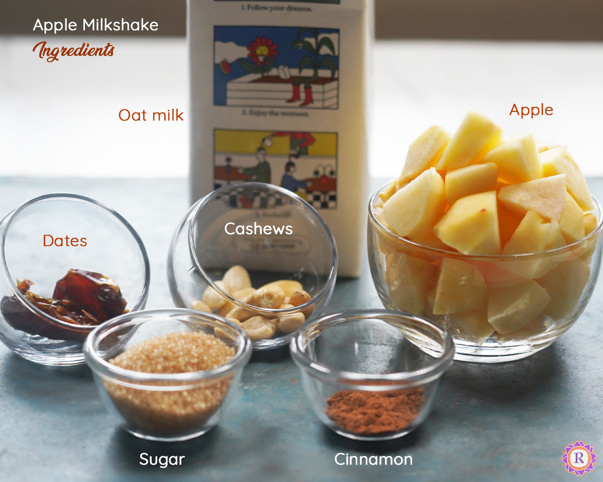 Ingredients of Frappè of Vegan Apples