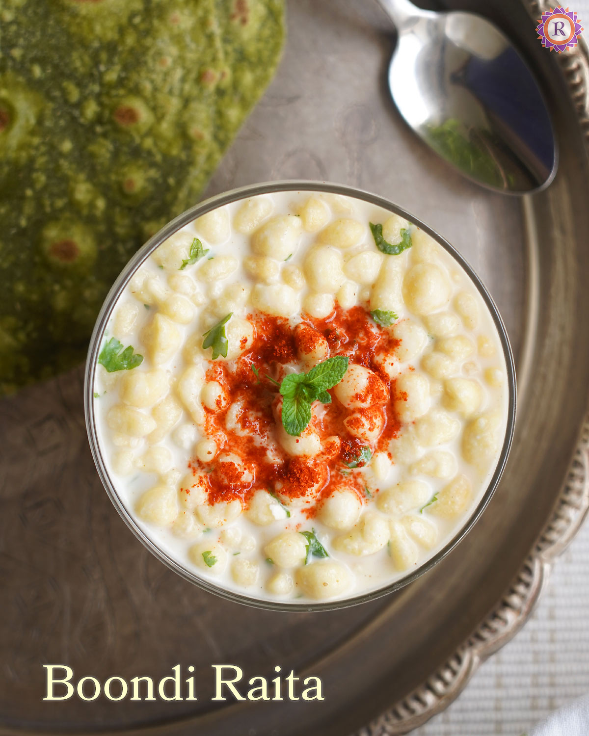 boondi raita recipe - side dish for paratha